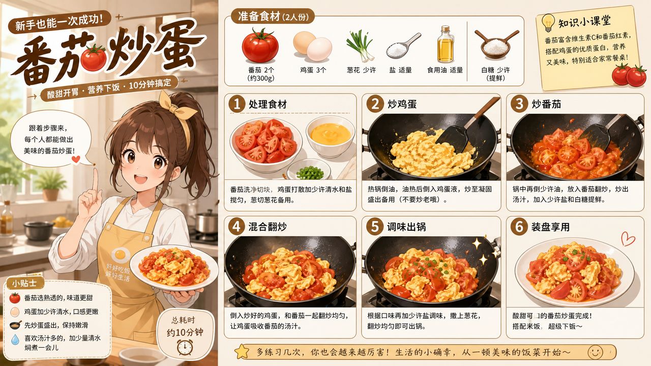 寸止挑战美食动漫教程·家常菜动漫演示